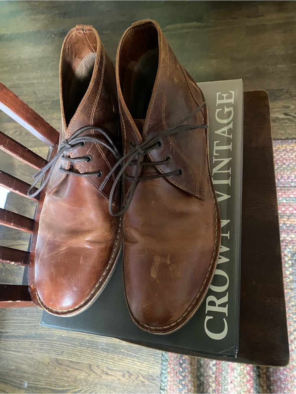 Crown Vintage Brown Leather Chukka Boots